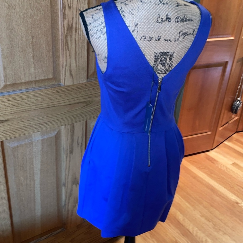NWT Rebecca minkoff Haley dress sz 6 lapis color sexy romantic V back flowy sexy